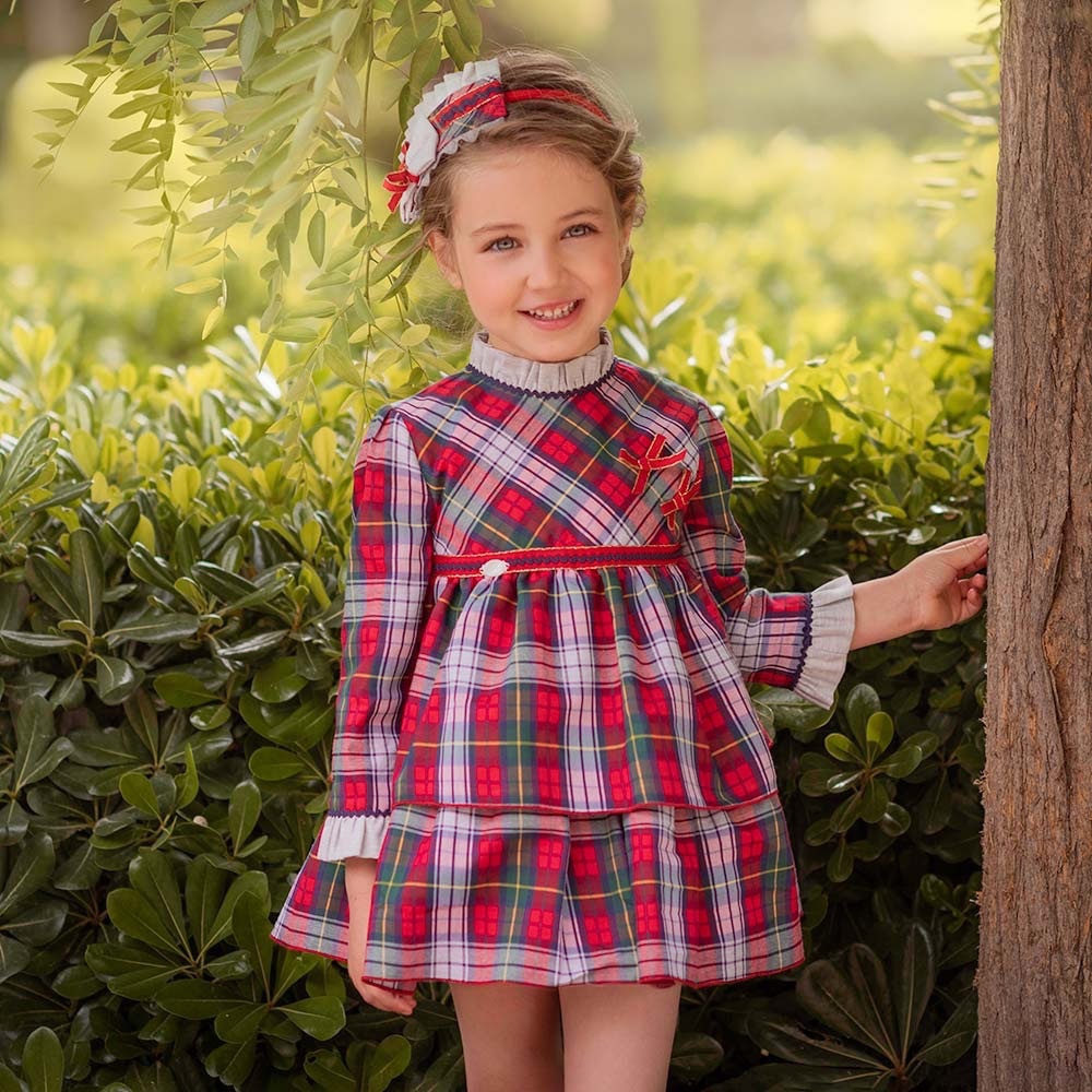 Holiday Checkered Girls Dress 3T